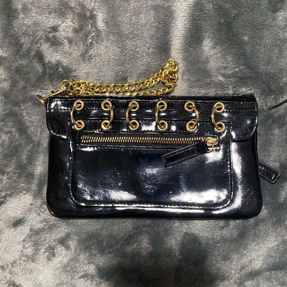 Black and Gold Chain Clutch